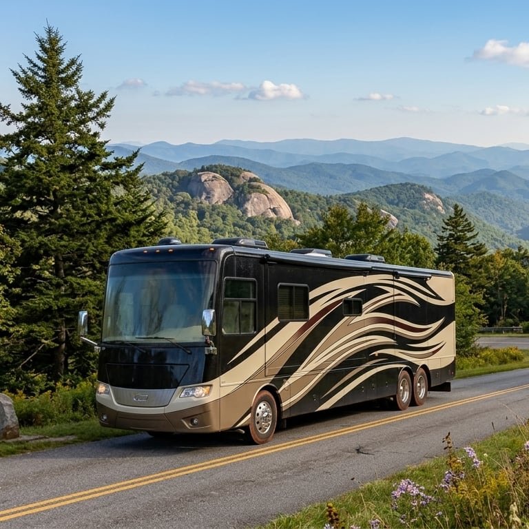 RV in the North Carolina mountatins